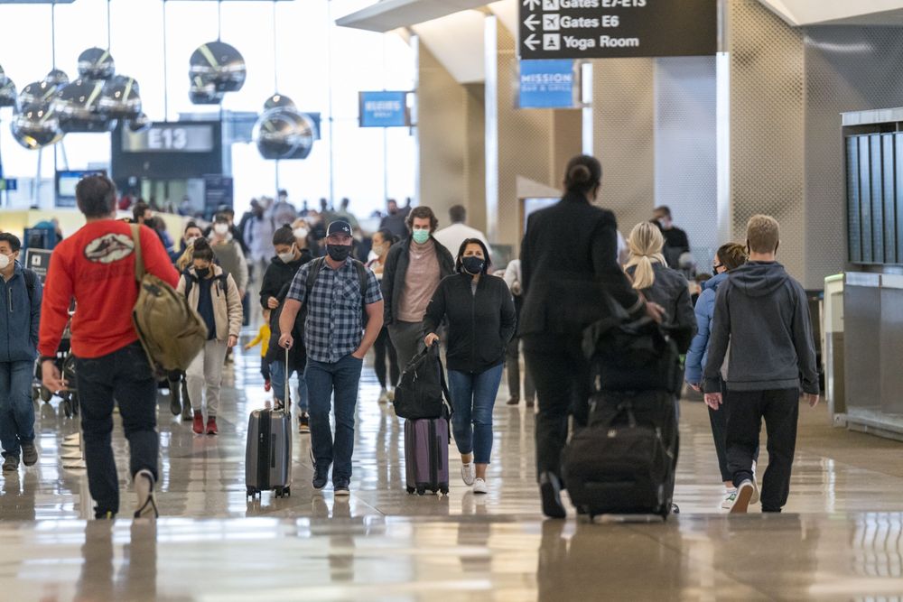 Airport - Security checkpoint during pandemic